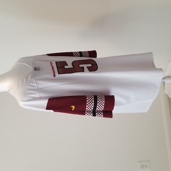 NWOT! Men's Washington Commanders Jayden Daniel's #5 White & Burgundy FB Jersey - Picture 2 of 7